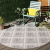 image:imageSAFAVIEH Outdoor Area Rug 8x10  Beach House Collection  Large  Modern Design Grey amp Ivory Weather Resistant NonShedding amp Easy Cleaning Ideal for Patio Backyard Deck Dining Space BHS412FGreyIvory