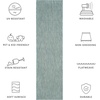 image:imageSAFAVIEH Outdoor Square Rug 9  Courtyard Collection  Large Coastal Design Black amp Beige Durable amp Easy Cleaning Ideal for Patio Entryway Mudroom CY802236621AquaGrey