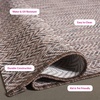 image:imageSAFAVIEH Outdoor Square Rug 9  Courtyard Collection  Large Coastal Design Black amp Beige Durable amp Easy Cleaning Ideal for Patio Entryway Mudroom CY802236621BrownBeige