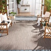image:imageSAFAVIEH Outdoor Square Rug 9  Courtyard Collection  Large Coastal Design Black amp Beige Durable amp Easy Cleaning Ideal for Patio Entryway Mudroom CY802236621BrownBeige