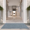 image:imageSAFAVIEH Outdoor Square Rug 9  Courtyard Collection  Large Coastal Design Black amp Beige Durable amp Easy Cleaning Ideal for Patio Entryway Mudroom CY802236621NavyGrey