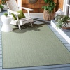 image:imageSAFAVIEH Outdoor Square Rug 9  Courtyard Collection  Large Coastal Design Black amp Beige Durable amp Easy Cleaning Ideal for Patio Entryway Mudroom CY802236621Dark GreenBeige