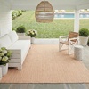 image:imageSAFAVIEH Outdoor Square Rug 9  Courtyard Collection  Large Coastal Design Black amp Beige Durable amp Easy Cleaning Ideal for Patio Entryway Mudroom CY802236621NaturalCream