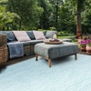 image:imageSAFAVIEH Outdoor Square Rug 9  Courtyard Collection  Large Coastal Design Black amp Beige Durable amp Easy Cleaning Ideal for Patio Entryway Mudroom CY802236621AquaGrey