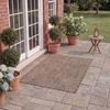 image:imageSAFAVIEH Outdoor Square Rug 9  Courtyard Collection  Large Coastal Design Black amp Beige Durable amp Easy Cleaning Ideal for Patio Entryway Mudroom CY802236621BrownBeige