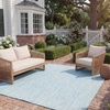 image:imageSAFAVIEH Outdoor Square Rug 9  Courtyard Collection  Large Coastal Design Black amp Beige Durable amp Easy Cleaning Ideal for Patio Entryway Mudroom CY802236621AquaGrey