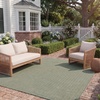 image:imageSAFAVIEH Outdoor Square Rug 9  Courtyard Collection  Large Coastal Design Black amp Beige Durable amp Easy Cleaning Ideal for Patio Entryway Mudroom CY802236621Dark GreenBeige