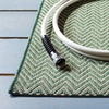 image:imageSAFAVIEH Outdoor Square Rug 9  Courtyard Collection  Large Coastal Design Black amp Beige Durable amp Easy Cleaning Ideal for Patio Entryway Mudroom CY802236621Dark GreenBeige