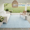 image:imageSAFAVIEH Outdoor Square Rug 9  Courtyard Collection  Large Coastal Design Black amp Beige Durable amp Easy Cleaning Ideal for Patio Entryway Mudroom CY802236621AquaGrey