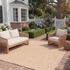image:imageSAFAVIEH Outdoor Square Rug 9  Courtyard Collection  Large Coastal Design Black amp Beige Durable amp Easy Cleaning Ideal for Patio Entryway Mudroom CY802236621NaturalCream