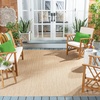 image:imageSAFAVIEH Outdoor Square Rug 9  Courtyard Collection  Large Coastal Design Black amp Beige Durable amp Easy Cleaning Ideal for Patio Entryway Mudroom CY802236621NaturalCream