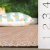 image:imageSAFAVIEH Outdoor Square Rug 9  Courtyard Collection  Large Coastal Design Black amp Beige Durable amp Easy Cleaning Ideal for Patio Entryway Mudroom CY802236621NaturalCream