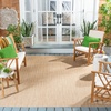 image:imageSAFAVIEH Outdoor Square Rug 9  Courtyard Collection  Large Coastal Design Black amp Beige Durable amp Easy Cleaning Ideal for Patio Entryway Mudroom CY802236621NaturalCream