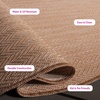 image:imageSAFAVIEH Outdoor Square Rug 9  Courtyard Collection  Large Coastal Design Black amp Beige Durable amp Easy Cleaning Ideal for Patio Entryway Mudroom CY802236621NaturalCream