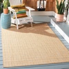 image:imageSAFAVIEH Outdoor Square Rug 9  Courtyard Collection  Large Coastal Design Black amp Beige Durable amp Easy Cleaning Ideal for Patio Entryway Mudroom CY802236621NaturalCream