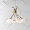 image:imageSAFAVIEH PND4002A Collection Justine 6 22 Adjustable Pendant Light Brass Gold