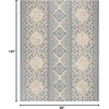 image:imageSAFAVIEH Washable Rug Outdoor Beach House Collection  53 x 76 Cream amp Beige NonShedding amp Easy to Clean Ideal for Patio Backyard Mudroom BHS174ABlueCreme