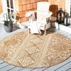 image:imageSAFAVIEH Washable Rug Outdoor Beach House Collection  53 x 76 Cream amp Beige NonShedding amp Easy to Clean Ideal for Patio Backyard Mudroom BHS174ACreamBeige