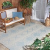 image:imageSAFAVIEH Washable Rug Outdoor Beach House Collection  53 x 76 Cream amp Beige NonShedding amp Easy to Clean Ideal for Patio Backyard Mudroom BHS174ACreamAqua