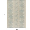image:imageSAFAVIEH Washable Rug Outdoor Beach House Collection  53 x 76 Cream amp Beige NonShedding amp Easy to Clean Ideal for Patio Backyard Mudroom BHS174ACreamAqua
