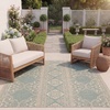 image:imageSAFAVIEH Washable Rug Outdoor Beach House Collection  53 x 76 Cream amp Beige NonShedding amp Easy to Clean Ideal for Patio Backyard Mudroom BHS174ACreamAqua