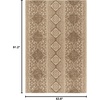 image:imageSAFAVIEH Washable Rug Outdoor Beach House Collection  53 x 76 Cream amp Beige NonShedding amp Easy to Clean Ideal for Patio Backyard Mudroom BHS174ACreamBeige