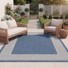 image:imageSAFAVIEH Washable Rug Outdoor Beach House Collection  8 x 10 Blue amp Ivory NonShedding amp Easy to Clean Ideal for Patio Backyard Mudroom BHS286MBlueIvory