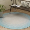 image:imageSAFAVIEH Washable Rug Outdoor Braided Collection  5 x 8 Ivory amp Beige Handmade amp Reversible NonShedding amp Easy to Clean Ideal for Patio Backyard Mudroom BRA283BIvoryAqua