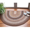 image:imageSAFAVIEH Washable Rug Outdoor Braided Collection  8 Round Brown amp Multi Handmade amp Reversible NonShedding amp Easy to Clean Ideal for Patio Backyard Mudroom BRD313ABrownMulti