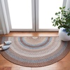 image:imageSAFAVIEH Washable Rug Outdoor Braided Collection  8 Round Brown amp Multi Handmade amp Reversible NonShedding amp Easy to Clean Ideal for Patio Backyard Mudroom BRD313ABrownMulti
