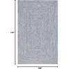image:imageSAFAVIEH Washable Rug Outdoor Braided Collection  9 x 12 Grey amp Ivory Handmade amp Reversible NonShedding amp Easy to Clean Ideal for Patio Backyard Mudroom BRA201FDark BlueIvory
