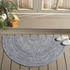 image:imageSAFAVIEH Washable Rug Outdoor Braided Collection  9 x 12 Grey amp Ivory Handmade amp Reversible NonShedding amp Easy to Clean Ideal for Patio Backyard Mudroom BRA201FDark BlueIvory