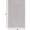 image:imageSAFAVIEH Washable Rug Outdoor Braided Collection  9 x 12 Grey amp Ivory Handmade amp Reversible NonShedding amp Easy to Clean Ideal for Patio Backyard Mudroom BRA201FGreyIvory