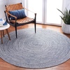 image:imageSAFAVIEH Washable Rug Outdoor Braided Collection  9 x 12 Grey amp Ivory Handmade amp Reversible NonShedding amp Easy to Clean Ideal for Patio Backyard Mudroom BRA201FDark BlueIvory
