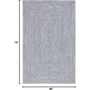 image:imageSAFAVIEH Washable Rug Outdoor Braided Collection  9 x 12 Grey amp Ivory Handmade amp Reversible NonShedding amp Easy to Clean Ideal for Patio Backyard Mudroom BRA201FDark BlueIvory