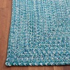 image:imageSAFAVIEH Washable Rug Outdoor Braided Collection  9 x 12 Grey amp Ivory Handmade amp Reversible NonShedding amp Easy to Clean Ideal for Patio Backyard Mudroom BRA201FTealGreen