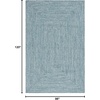 image:imageSAFAVIEH Washable Rug Outdoor Braided Collection  9 x 12 Grey amp Ivory Handmade amp Reversible NonShedding amp Easy to Clean Ideal for Patio Backyard Mudroom BRA201FTealGreen