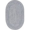 image:imageSAFAVIEH Washable Rug Outdoor Braided Collection  9 x 12 Grey amp Ivory Handmade amp Reversible NonShedding amp Easy to Clean Ideal for Patio Backyard Mudroom BRA201FDark BlueIvory