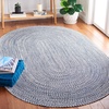 image:imageSAFAVIEH Washable Rug Outdoor Braided Collection  9 x 12 Grey amp Ivory Handmade amp Reversible NonShedding amp Easy to Clean Ideal for Patio Backyard Mudroom BRA201FDark BlueIvory
