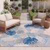 image:imageSAFAVIEH Washable Rug Outdoor Cabana Collection  10 x 14 Cream amp Red NonShedding amp Easy to Clean Ideal for Patio Backyard Deck Mudroom CBN831AGreyBlue
