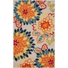 image:imageSAFAVIEH Washable Rug Outdoor Cabana Collection  53 x 77 Grey amp Blue NonShedding amp Easy to Clean Ideal for Patio Backyard Mudroom CBN391FIvoryOrange