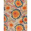image:imageSAFAVIEH Washable Rug Outdoor Cabana Collection  53 x 77 Grey amp Blue NonShedding amp Easy to Clean Ideal for Patio Backyard Mudroom CBN391FIvoryOrange