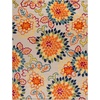 image:imageSAFAVIEH Washable Rug Outdoor Cabana Collection  53 x 77 Grey amp Blue NonShedding amp Easy to Clean Ideal for Patio Backyard Mudroom CBN391FIvoryOrange