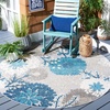 image:imageSAFAVIEH Washable Rug Outdoor Cabana Collection  8 x 10 Cream amp Red NonShedding amp Easy to Clean Ideal for Patio Backyard Mudroom CBN832AGreyBlue