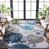 image:imageSAFAVIEH Washable Rug Outdoor Cabana Collection  8 x 10 Cream amp Red NonShedding amp Easy to Clean Ideal for Patio Backyard Mudroom CBN832AGreyBlue