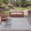 image:imageSAFAVIEH Washable Rug Outdoor Courtyard Collection  10 x 14 Natural amp Cream NonShedding amp Easy Cleaning Ideal for Patio Backyard Mudroom CY852103012GreyNavy
