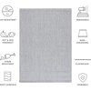 image:imageSAFAVIEH Washable Rug Outdoor Courtyard Collection  10 x 14 Natural amp Cream NonShedding amp Easy Cleaning Ideal for Patio Backyard Mudroom CY852103012GreyNavy