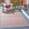 image:imageSAFAVIEH Washable Rug Outdoor Courtyard Collection  53 x 77 Grey amp Teal NonShedding amp Easy Cleaning Ideal for Patio Backyard Mudroom CY819637212BeigeRust