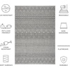 image:imageSAFAVIEH Washable Rug Outdoor Courtyard Collection  53 x 77 Grey amp Teal NonShedding amp Easy Cleaning Ideal for Patio Backyard Mudroom CY819637212BlackGrey