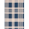 image:imageSAFAVIEH Washable Rug Outdoor Courtyard Collection  6 x 8 Beige amp Blue Plaid Pattern NonShedding amp Easy Cleaning Ideal for Patio Entryway Mudroom Hallway Kitchen CY6201233NavyBeige